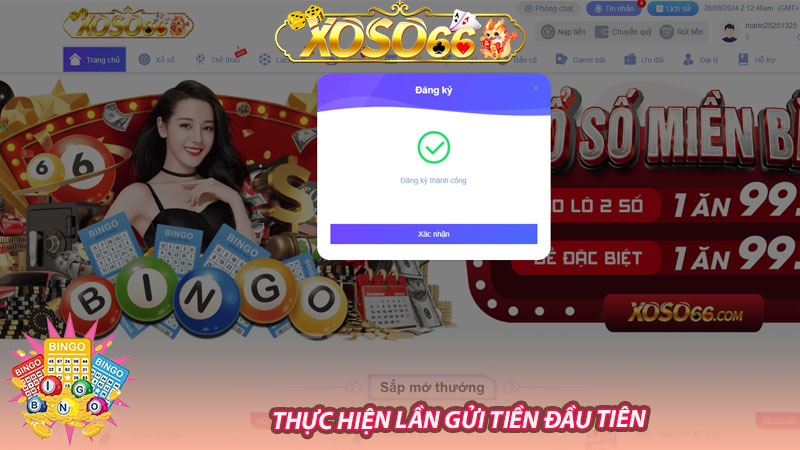 Bước thứ bảy: Thực hiện lần gửi tiền đầu tiên